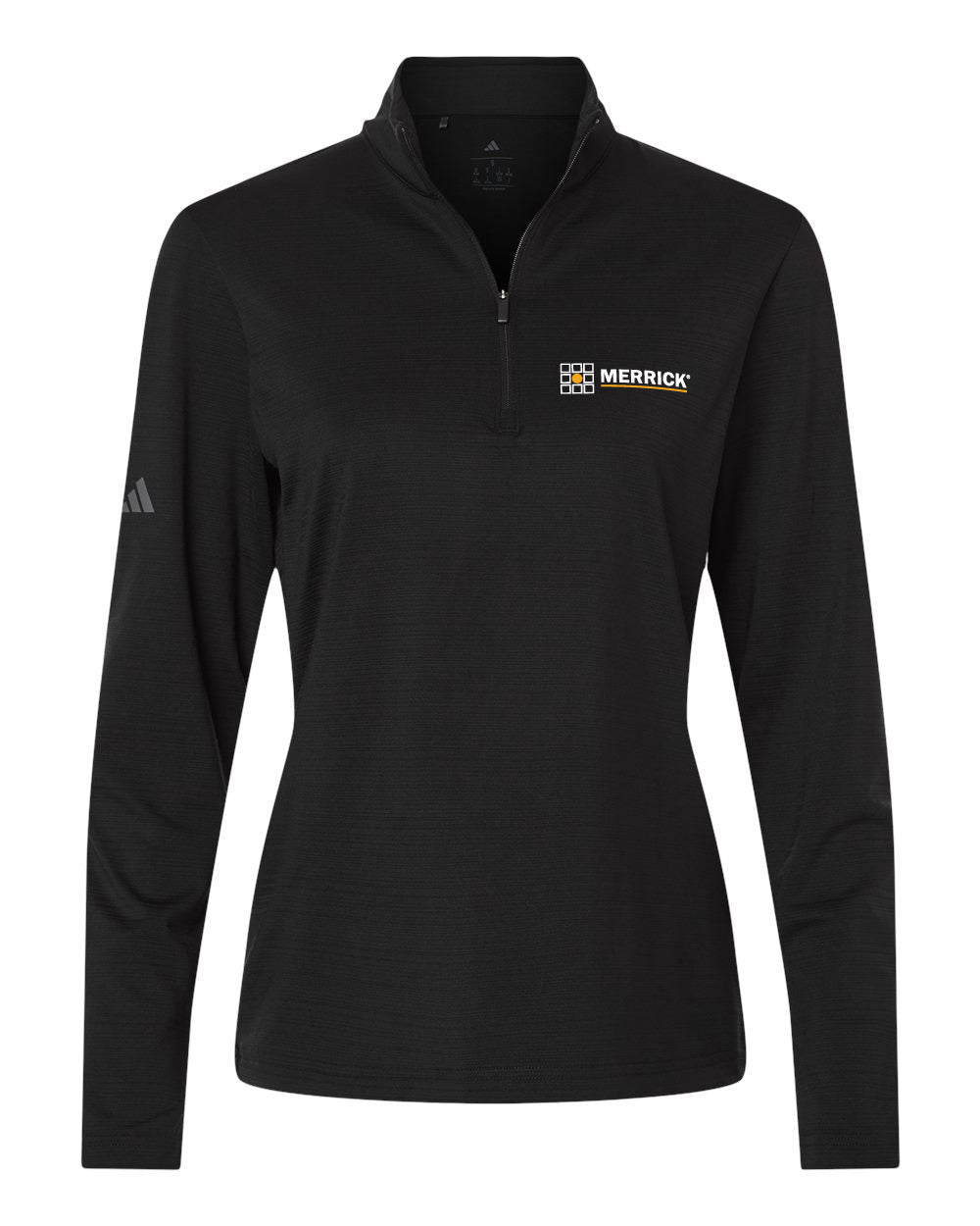 Adidas Women's Textured Stripe Quarter-Zip Pullover
