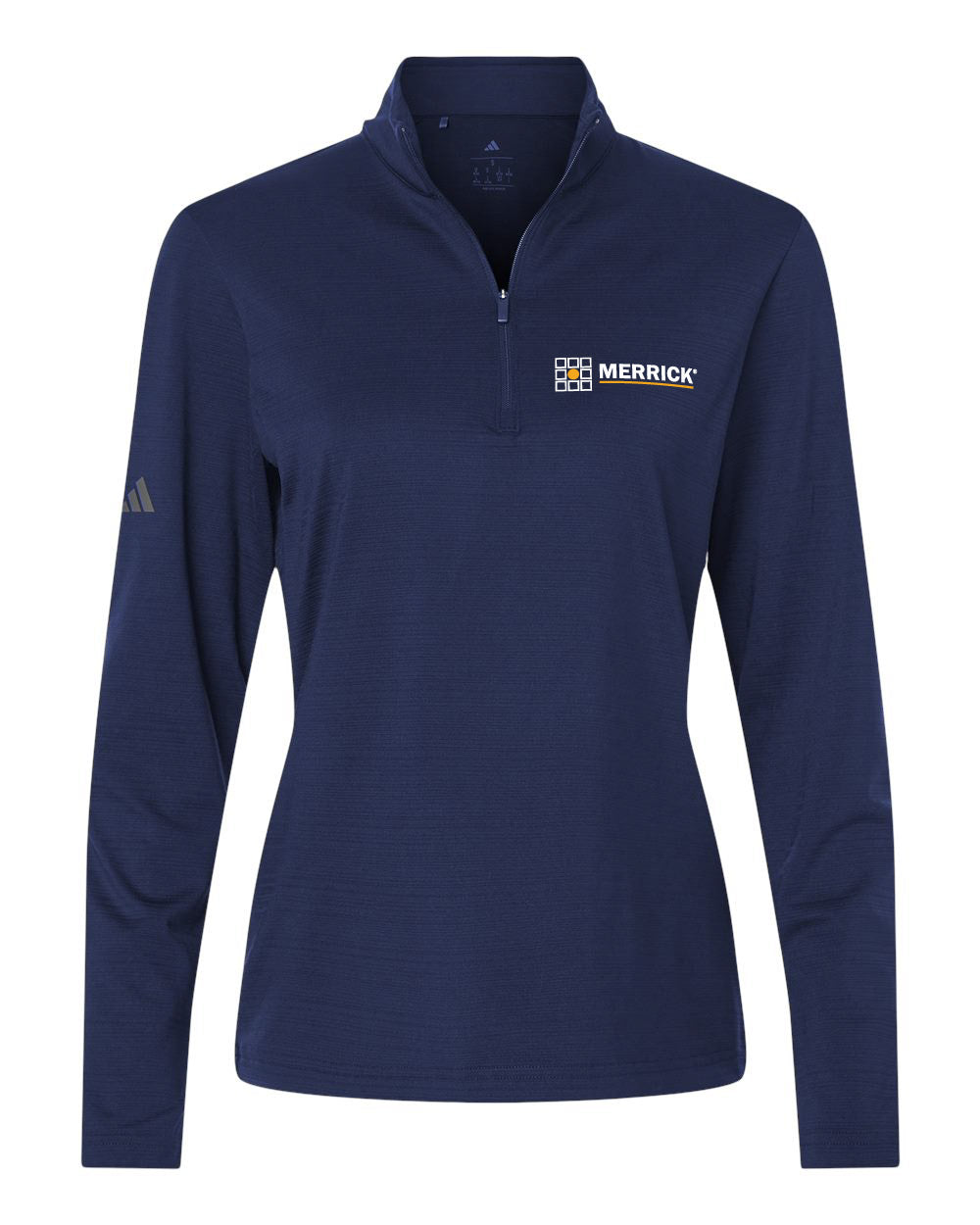 Adidas Women's Textured Stripe Quarter-Zip Pullover