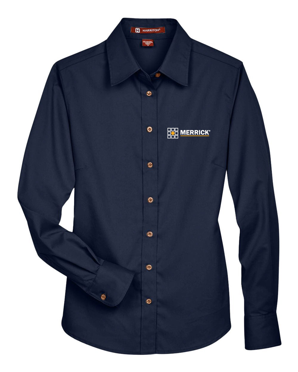 Harriton Women's Long Sleeve Twill Dress Shirt